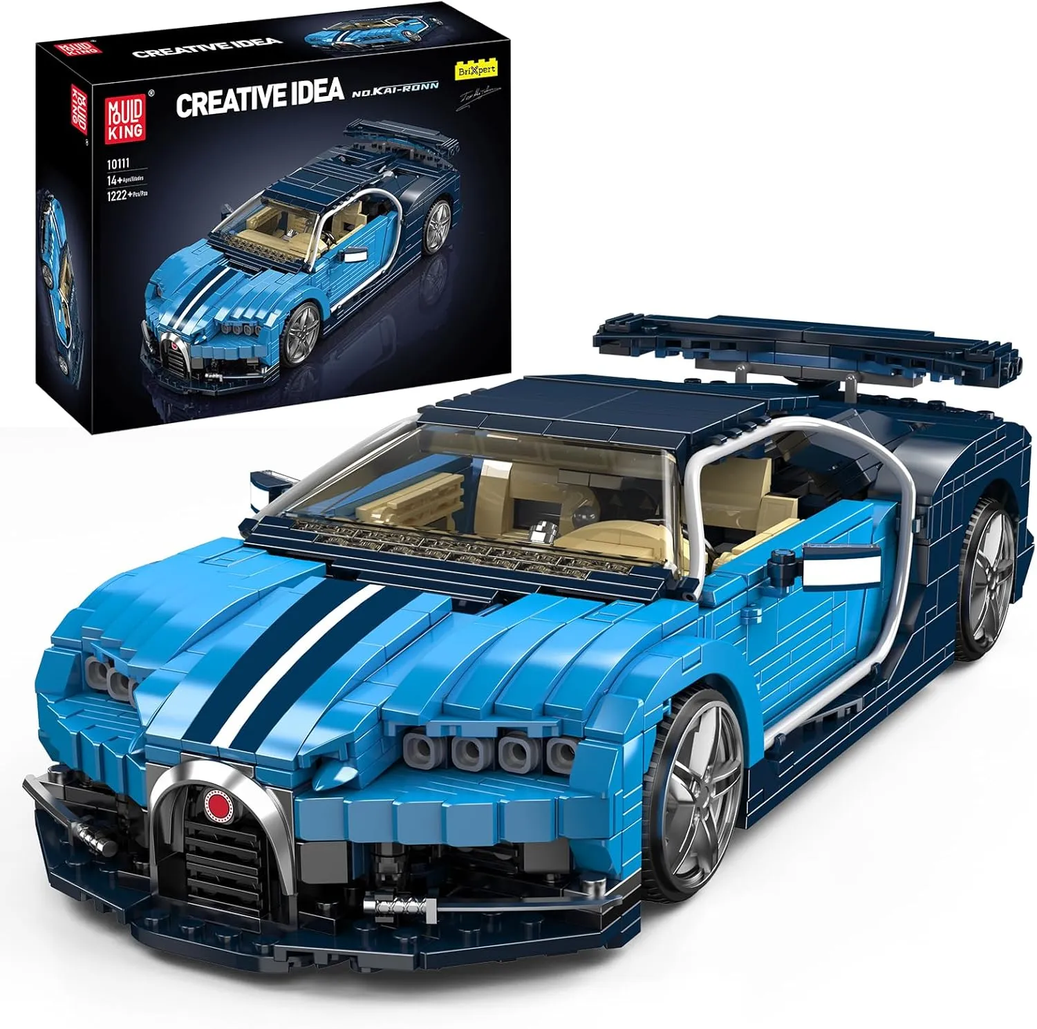 Mould King 10111 Creative Building Car Model Toy,1222 Pieces Build Your Own Car,Home and Office Display, Collectible for Adults and Teens