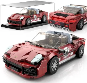 Mould King Speed Champion 911 Race Car Building Blocks Set & Display Case，27060 DIY Cool Vehicles Model Toys Birthday Gifts for Adults/Teens/Kids, Creative Classic Cars for Boys Age 8-12 (389 Pcs)
