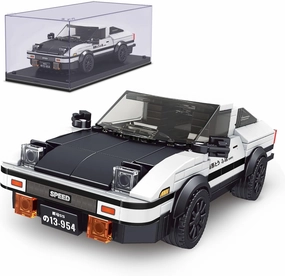 Mould King AE86 Initial D Car Models Building Sets with Display Case, 27013 Collectible Model Kits Race Car Blocks, Speed Champion Car Building Kits for Adults Kids 8 (399 PCS)