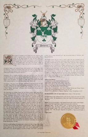 Mr Sweets Kemper Coat of Arms, Crest & History 11x17 Print - Name Meaning, Genealogy, Family Tree Aid, Ancestry, Ancestors, Namesakes - Surname Origin: English England