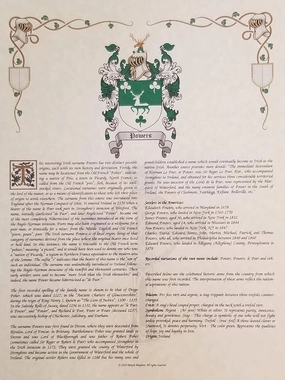 Mr Sweets Ruehl Coat of Arms, Crest & History 8.5x11 Print - Name Meaning, Genealogy, Family Tree Aid, Ancestry, Ancestors, Namesakes - Surname Origin: German Germany