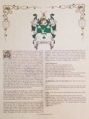 Mr Sweets Sealey Coat of Arms, Crest & History 8.5x11 Print - Name Meaning, Genealogy, Family Tree Aid, Ancestry, Ancestors, Namesakes - Surname Origin: English England