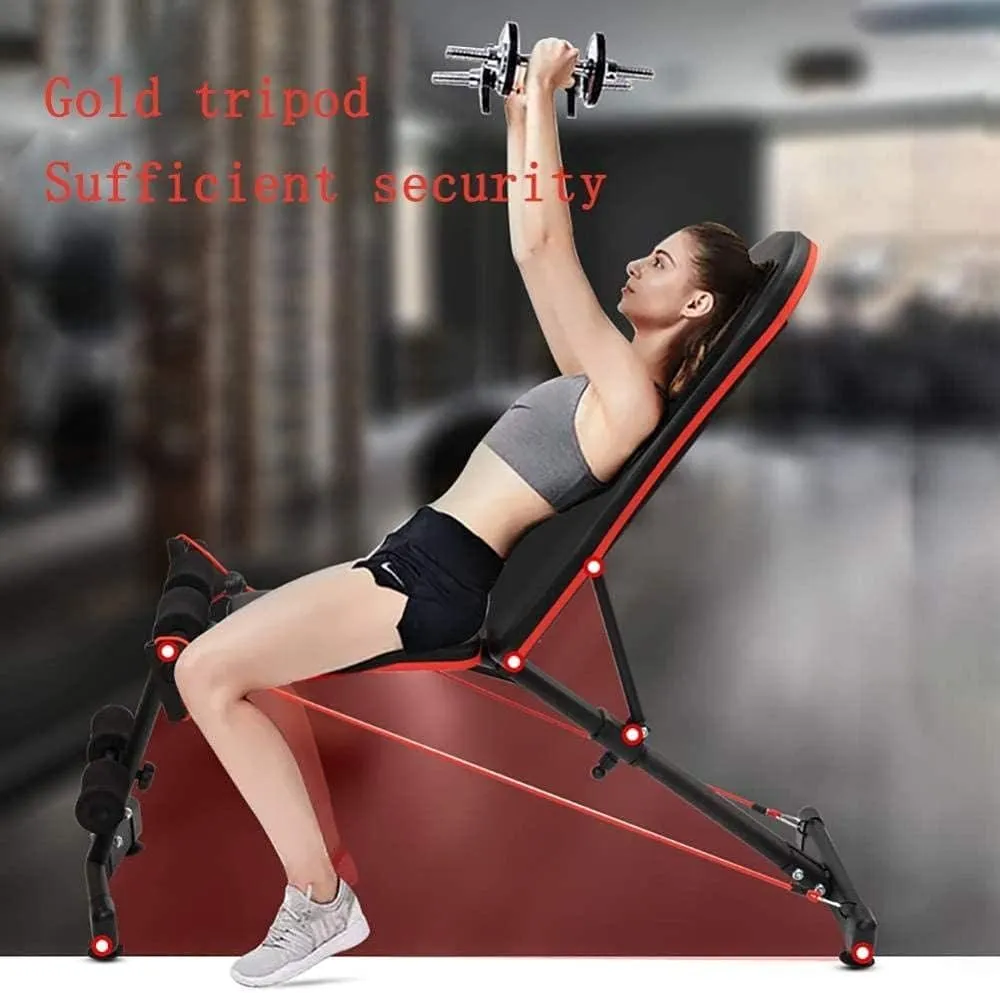 Multifunction Dumbbell Bench Adjustable Weight Bench Two in One Sit-ups Fitness Equipment Professional Abdominal Muscle Training Bench Home Exercise Gym Essentials Device ，A