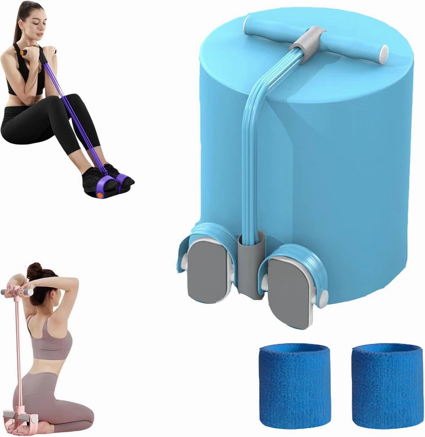Multifunctional Pedal Puller Resistance Rope, 2024 New Multifunction Pedal Resistance Band, Tension Rope, 6-Tube Elastic Yoga Pedal Puller Resistance Band for Arm, Leg