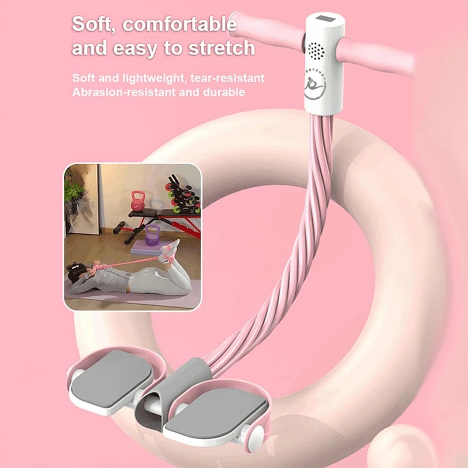 Multifunctional Pedal Puller Resistance Rope, 2024 New Multifunction Pedal Resistance Band, Tension Rope, 6-Tube Elastic Yoga Pedal Puller Resistance Band for Arm, Leg