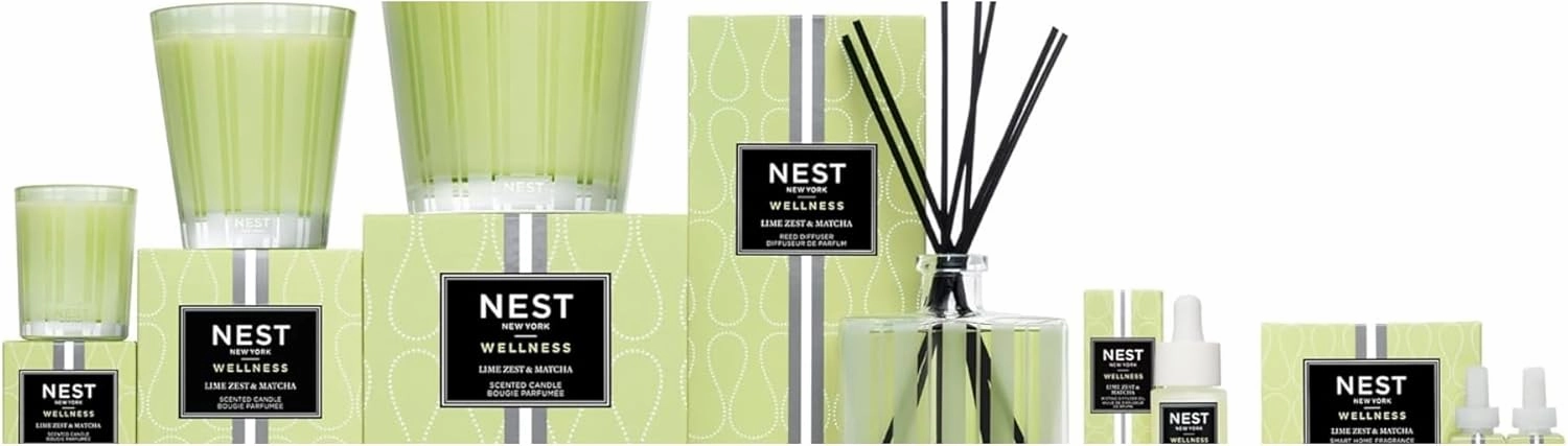 NEST New York Smart Home Fragrance Diffuser Refill Smart Vials, Lime Zest & Matcha - Set of 2 - Designed for NEST x Pura 3 and NEST x Pura 4 Diffusers - Cruelty Free, Vegan - Made in USA