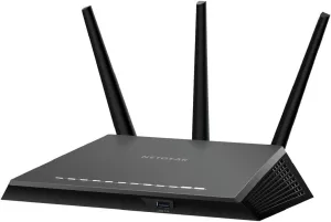 NETGEAR Nighthawk AC2400 Router: Fast Beamforming Wi-Fi for Gaming, 4K UHD Streaming. 2400Mbps, 2500 Sq Ft, QoS, Dual Core, 2.4   5GHz 5 x GIGABIT   USB 3.0 Port, Smart WiFi Router (Renewed)