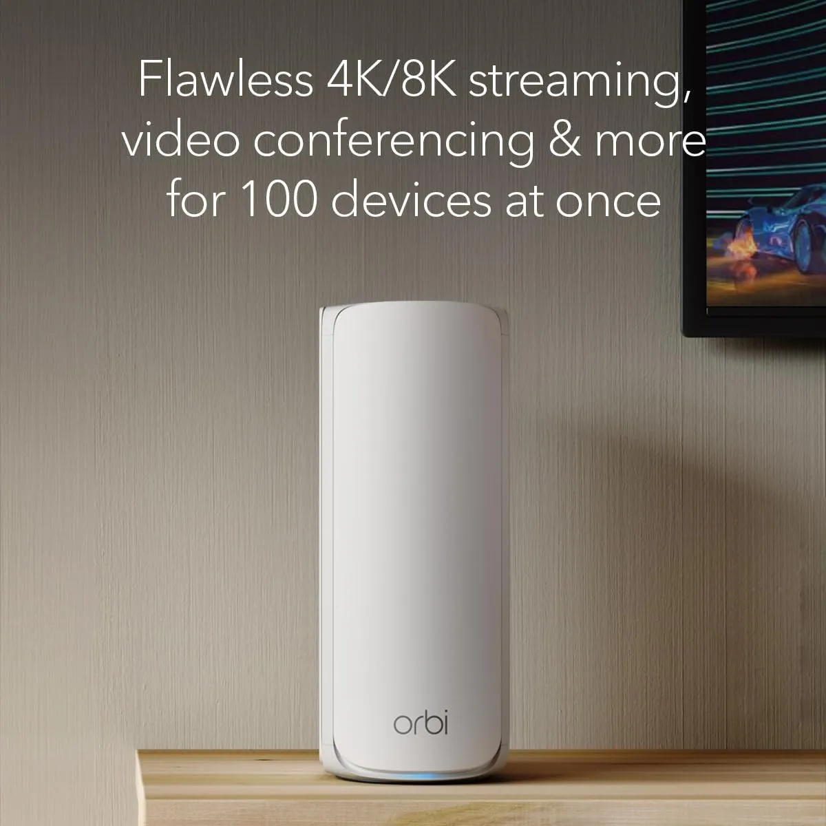 NETGEAR Orbi 770 Series Tri-Band WiFi 7 Mesh Network System (RBE772) - Router   1 Satellite Extender, Security Features, Up to 11Gbps, Covers up to 5,500 sq.ft., 100 Devices, 2.5 Gig Internet Port