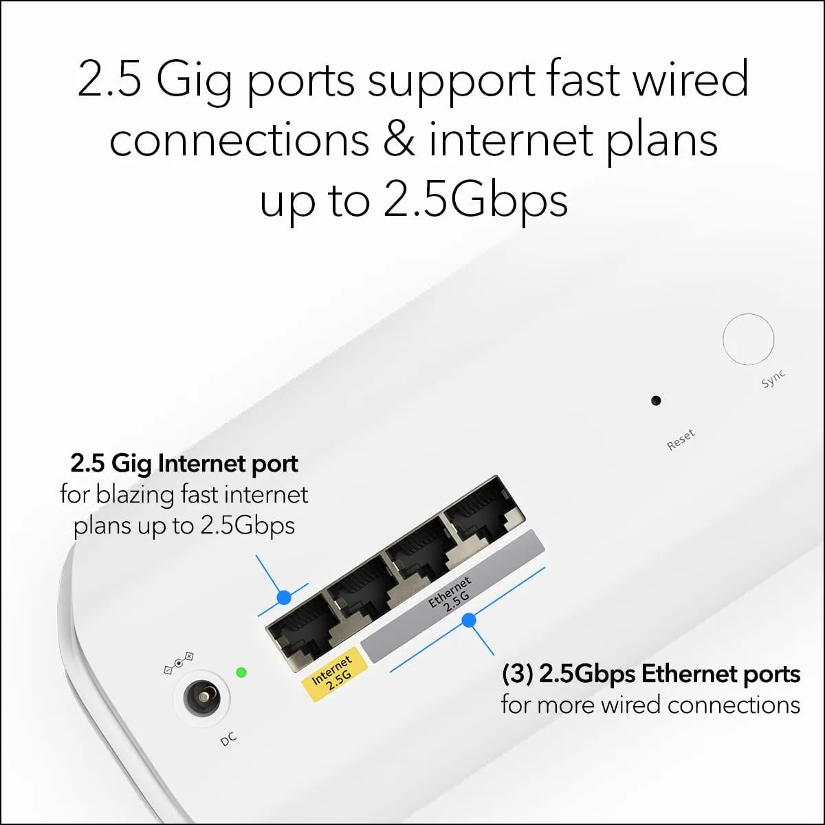 NETGEAR Orbi 770 Series Tri-Band WiFi 7 Mesh Network System (RBE772) - Router   1 Satellite Extender, Security Features, Up to 11Gbps, Covers up to 5,500 sq.ft., 100 Devices, 2.5 Gig Internet Port