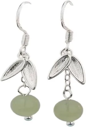 New 2025 925 Sterling Silver Jade Earrings Pearl Magnolia Flower Eardrops Vintage Jewelry Fashion Trendy Accessories Creative Gift