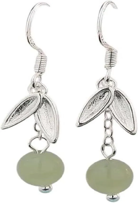 New 2025 925 Sterling Silver Jade Earrings Pearl Magnolia Flower Eardrops Vintage Jewelry Fashion Trendy Accessories Creative Gift