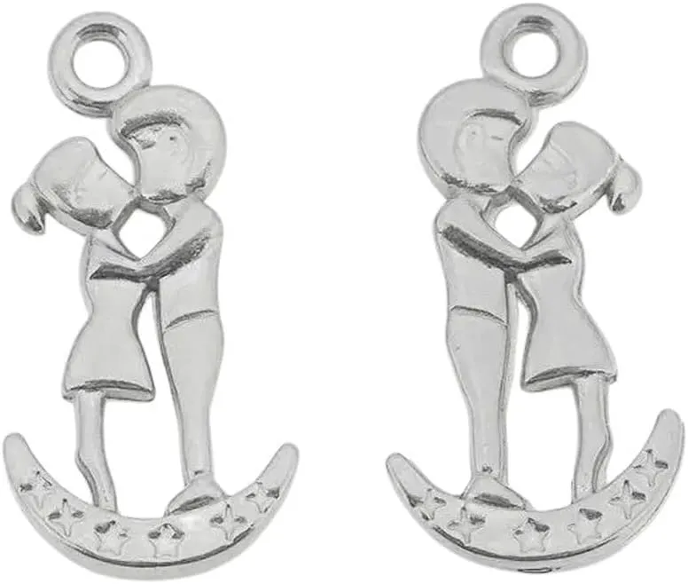 New 2025 Unisex 3Pcs Stainless Steel Angel Maria Handbag Skirt Lovers Charm For Jewelry Findings Making Diy Necklace Earring Bracelet Pendant Accessories Fashion Trendy Creative Gift Women And Men