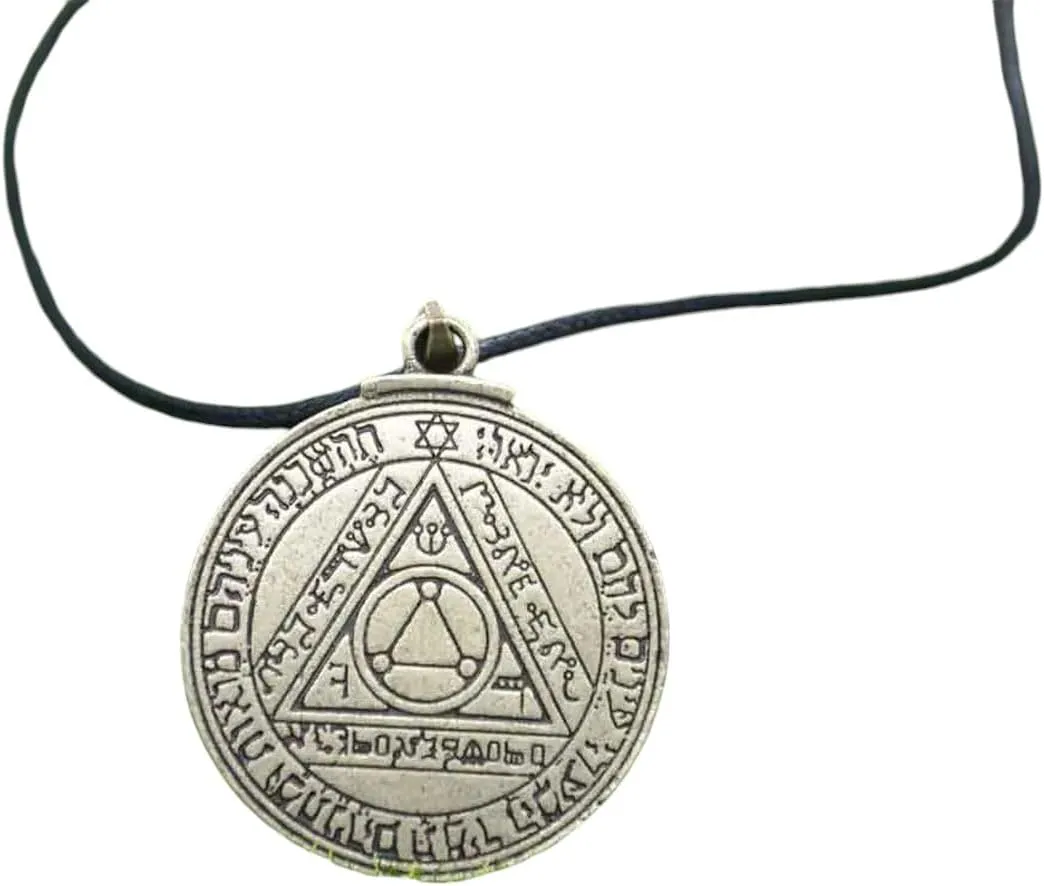 New 2025 Unisex Key Of 7 Archangel Saint Michael Seal Pendant Necklace Men Geometric The Secrets Kabbalists Decoration Jewelry Luxury With For You Accessories Trendy Creative For Women And Men