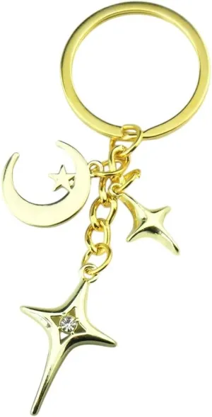 New 2025 Unisex Keychains Star Moon Metal Key Rings For Women Men Friendship Gift Handbag Bag Decoration Handmade Jewelry Fashion Trendy Accessories Creative For Women And Men