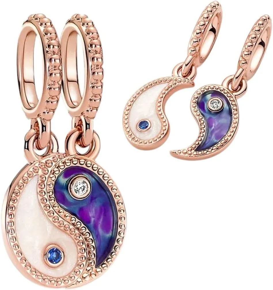 New 2025 Unisex Series Sister Mother Friend Sun Moon Forever&Always Splittable Dangle Charm Fit Original 925 Sterling Silver Bracelet Jewelry Fashion Trendy Accessories Creative For Women And Men Men