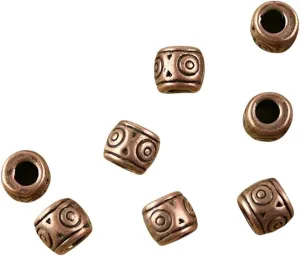 New 2026 25Pcs 6.7X5.8Mm Hole is 3Mm Copper-Tone Swirl Columniform Spacer Beads H2109 Jewelry Fashion Accessories Creative Gift