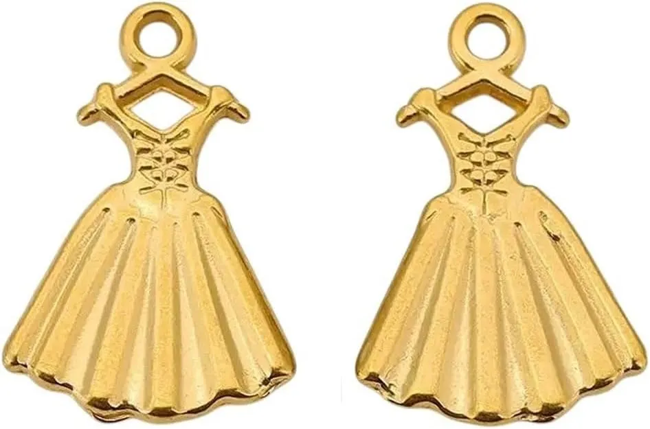 New 2026 Arrive 3Pcs Stainless Steel Angel Maria Handbag Skirt Lovers Charm For Jewelry Findings Making Diy Necklace Earring Bracelet Pendant Accessories Fashion Trendy Creative Gift Women And Men