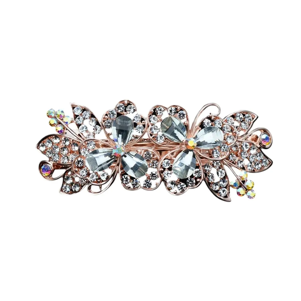 New 2026 Arrive New For High-Grade Purple Crystal Spring Hairpin Glittering Zircon Horizontal Clip Temperament Mother Fashion Hair Accessories Jewelry Gift Fashion Trendy Accessories Creative