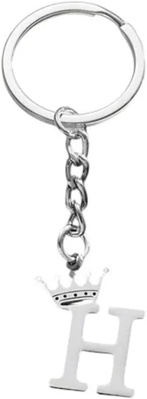 New 2026 Arrive Simple Stainless Crown 26 Letters Key Chain For Women Personality Metal Initial Alphabet Keyring Car Handbag Pendant Gifts Jewelry Fashion Trendy Accessories Creative Gift