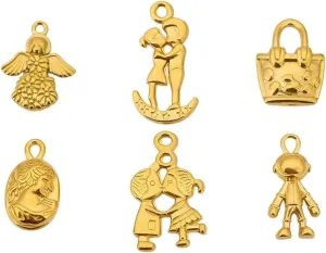New 2026 Arrive Unisex 3Pcs Stainless Steel Angel Maria Handbag Skirt Lovers Charm For Jewelry Making Diy Necklace Earring Bracelet Pendant Accessories Fashion Trendy Creative Gift For Women And Men