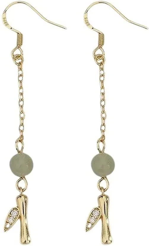New 2026 Arrive Unisex 925 Sterling Silver Jade Earrings Pearl Magnolia Flower Eardrops Vintage Jewelry Findings Fashion Trendy Accessories Creative Gift For Women And Men