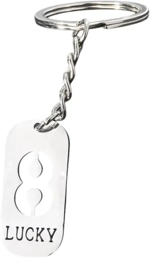 New 2026 Arrive Unisex Lucky 0-9 Number Keychain Silver Color Stainless Steel Key Ring For Couple Gift Car Handbag Decoration Handmade Jewelry Fashion Trendy Accessories Creative For Women And Men