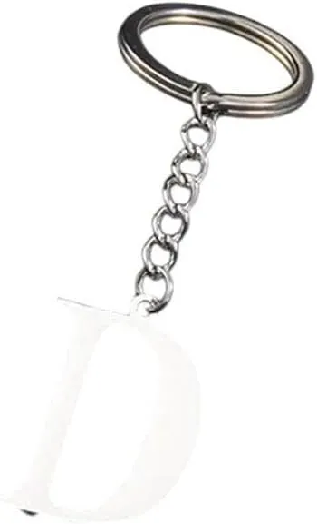 New 2026 Arrive Unisex Metal 26 Capital Letter Keychains Simple Stainless Steel A-Z Initial Key Ring For Couple Handbag Accessories Car Diy Jewelry Fashion Trendy Creative Gift For Women And Men