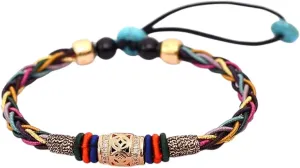 New 2026 Metal Switch Luck Bead Eight Strands Of Rope For Man And Women Bracelet National Style Thai Hand Rope Jewelry Fashion Accessories Creative Gift