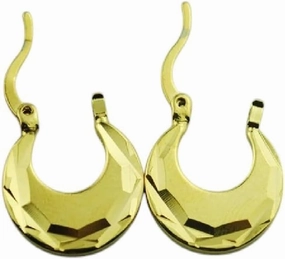 New 2025 Fashion 14 K Solid Yellow Gold Gf Drop Earrings For Women Christmas Gift Simple Temperament Small Earring Trendy Flat Decoration Jewelry Luxury Accessories Trendy Best For Gift