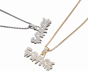 New 2025 Unisex Hip Hop Ice Out Square Crystal S-A-V-A-G-E Letter Pendant Necklace For Men And Women Street One Last Party Trendy Jewelry Gift With You Accessories Creative For Women And Men