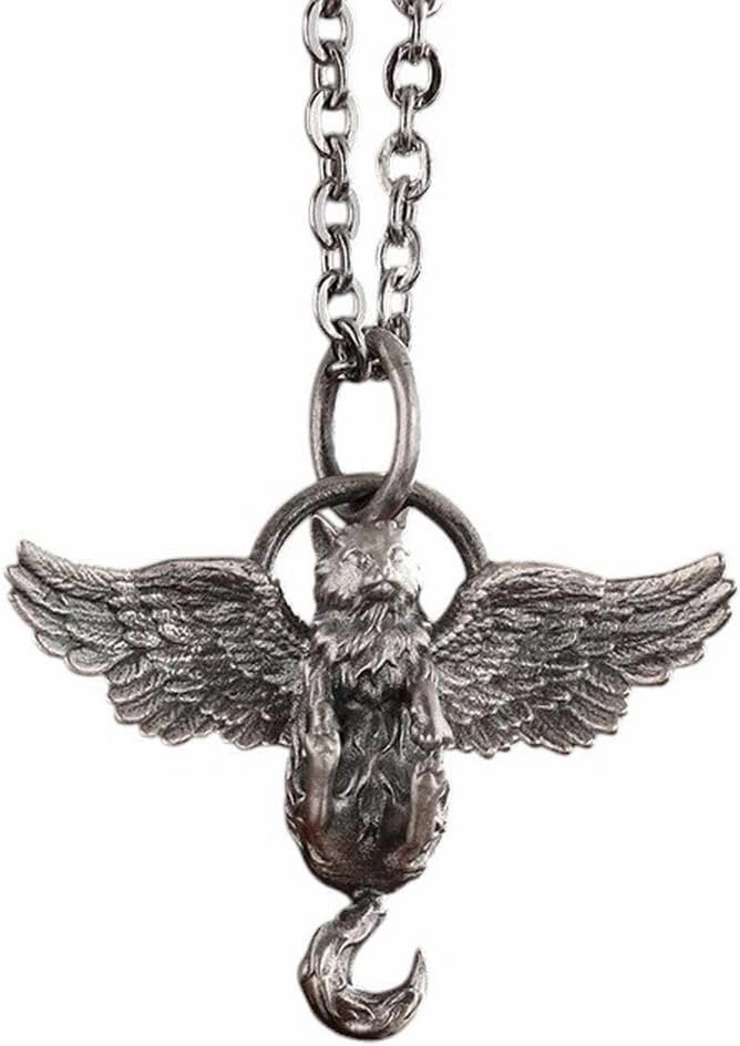 New 2025 Unisex Nordic Bionic Fierce Wolf Head Animal Pendant Necklace Men's Advanced Charm Rock Jewelry Findings Fashion Trendy Accessories Creative Gift For Women And Men