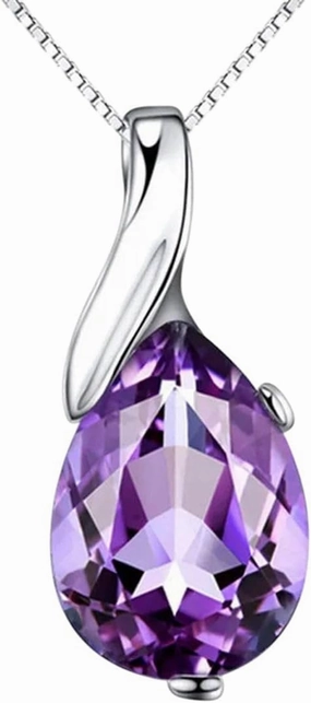 New 2025 Unisex S925 Sterling Silver Necklace Angel Tears Crystal Red Pendant For Woman Charm Jewelry Gift With You Accessories Trendy Creative For Women And Men