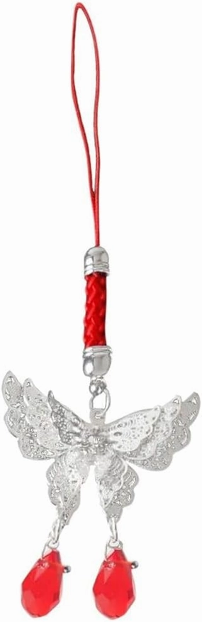 New 2025 Unisex Silver Butterfly Droplet Phone Hanging Strap, Creative Cute Chain, Bag Decoration, Her's Gift Accessories Jewelry Findings Fashion Trendy For Women And Men