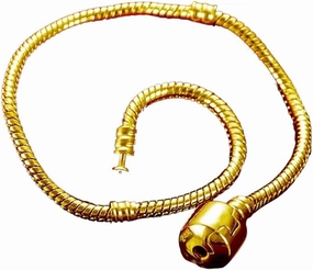 New 2026 925 Sterling Silver 18K Gold Solid Snake Chain Bracelet Fit Charm Bead For Women Man Wedding Decoration Jewelry Luxury With You Accessories Trendy Creative Best Gift