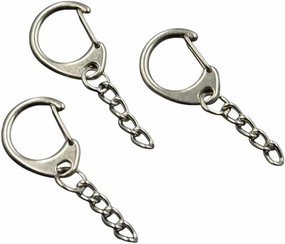 New 2026 Arrive 10Pcs Silver Color D Rgger Clasp Swivel Clip Keychain for Keys Car Key Ring Souvenir Couple Handbag Chain Gift DIY Accessories Jewelry Fashion Trendy Creative