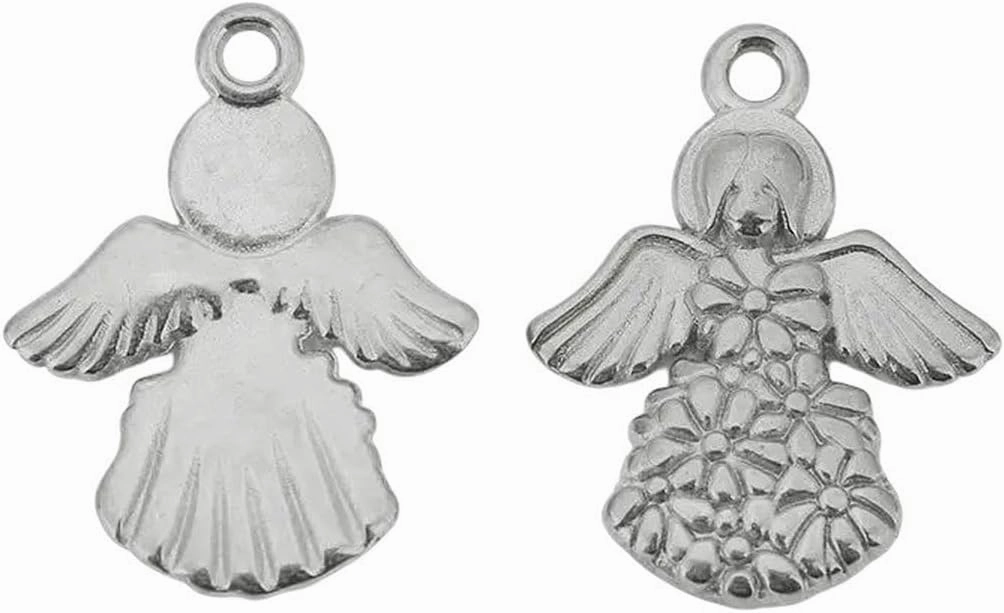 New 2026 Arrive 3Pcs Stainless Angel Maria Handbag Skirt Lovers Charm For Jewelry Making DIY Necklace Earring Bracelet Pendant Accessories Fashion Trendy Creative Gift