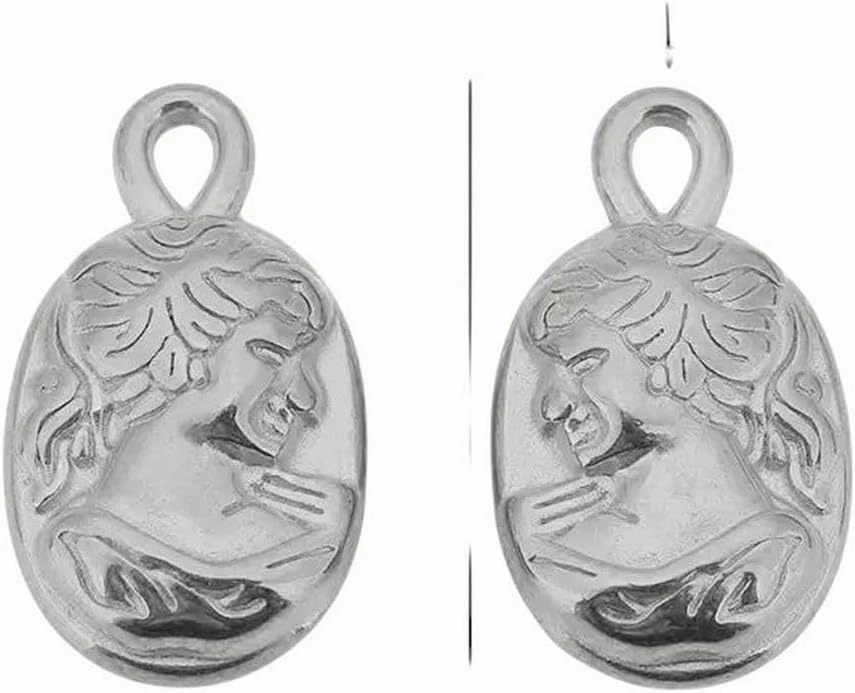 New 2026 Arrive 3Pcs Stainless Steel Angel Maria Handbag Skirt Lovers Charm For Jewelry Findings Making Diy Necklace Earring Bracelet Pendant Accessories Fashion Trendy Creative Gift Women And Men
