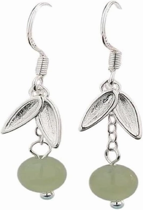 New 2026 Arrive 925 Sterling Silver Jade Earrings Pearl Magnolia Flower Eardrops Vintage Jewelry Fashion Trendy Accessories Creative Gift