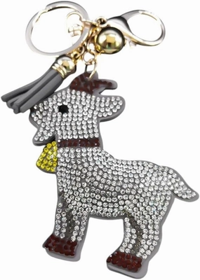 New 2026 Arrive Cute Animal Goat Crystal Charm Keychain Gold Color Alloy Keyring Purse Handbag Car Party Wedding Birthday Gift Jewelry N9802S01 Fashion Trendy Accessories Creative