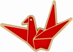 New 2026 Arrive Paper Cranes Brooch Red White Origami Bird Enamel Pins Denim Jackets Lapel Pin Creative Badge Wish Jewelry Lover Gift Fashion Trendy Accessories
