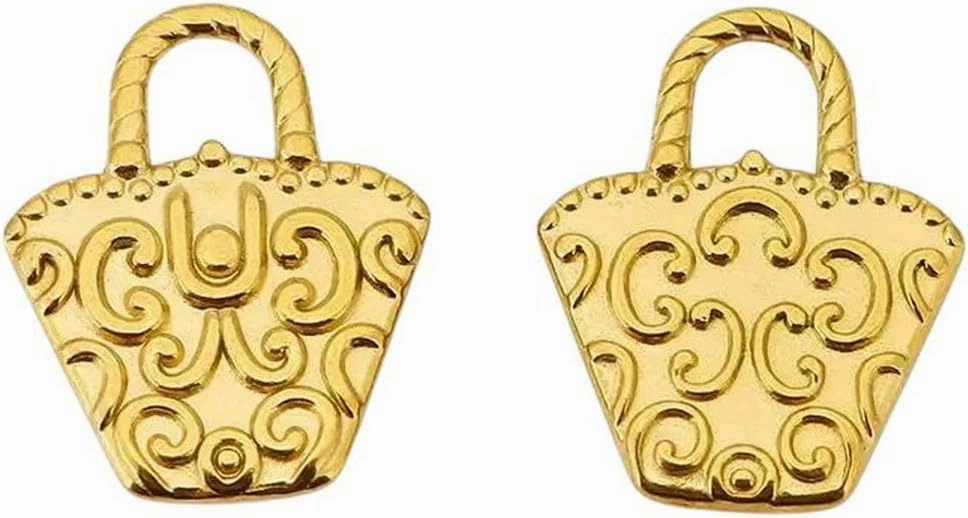 New 2026 Arrive Unisex 3Pcs Stainless Steel Angel Maria Handbag Skirt Lovers Charm For Jewelry Making Diy Necklace Earring Bracelet Pendant Accessories Fashion Trendy Creative Gift For Women And Men