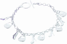 New 2026 Arrive Unisex 925 Sterling Silver 18K Gold High Heels Bag Pendant Bracelets For Women Charm Wedding Decoration Jewelry Luxury With You Accessories Trendy Creative For Women And Men