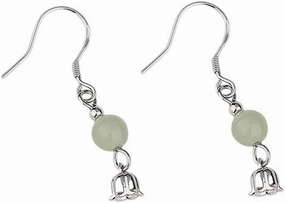 New 2026 Arrive Unisex 925 Sterling Silver Jade Earrings Pearl Magnolia Flower Eardrops Vintage Jewelry Fashion Trendy Accessories Creative Gift For Women And Men