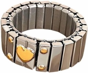 New 2026 Arrive Unisex Elastic Love Ring Bangle For Women Men Fashion Multiple Stainless Steel Star Pattern Charm Watch Strap Bracelet Jewelry Findings Trendy Accessories Creative Gift And
