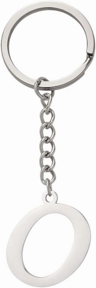 New 2026 Arrive Unisex Fashion Diy A-Z Letters Keychain Stainless Steel Metal Initial Pendant Key Chain Hers Handbag Accessories Jewelry Trendy Creative Gift For Women And Men