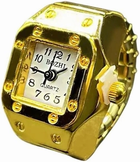 New 2026 Arrive Unisex Jewelry Findings Green Digital Quartz Finger Watch Rings For Women Men Couple Punk Elastic Band Mini Ring Teens Clock Anillos Fashion Trendy Accessories Creative Gift And