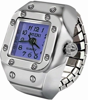 New 2026 Arrive Unisex Jewelry Findings Green Digital Quartz Finger Watch Rings For Women Men Couple Punk Elastic Band Mini Ring Teens Clock Anillos Fashion Trendy Accessories Creative Gift And
