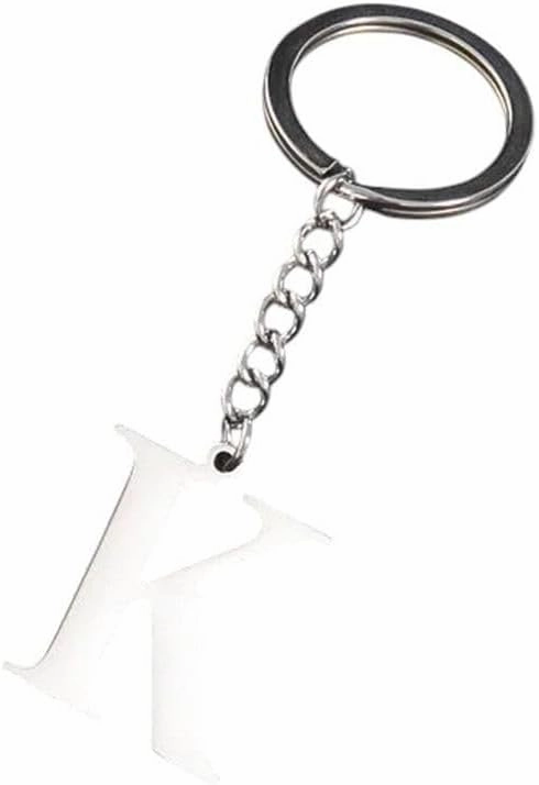 New 2026 Arrive Unisex Punk A-Z Letter Keychain For 26 Initials Alphabet Pendent Stainless Steel Key Chain Ring Handbag Jewelry Findings Diy Accessories Fashion Trendy Creative Gift Women And Men
