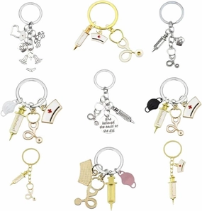 New 2026 Arrive Unisex Tool Nurse Doctor Mask Keychain Staff Key Chain Handbag Pendant Charm Accessories Jewelry Findings Gifts Fashion Trendy Creative Gift For Women And Men
