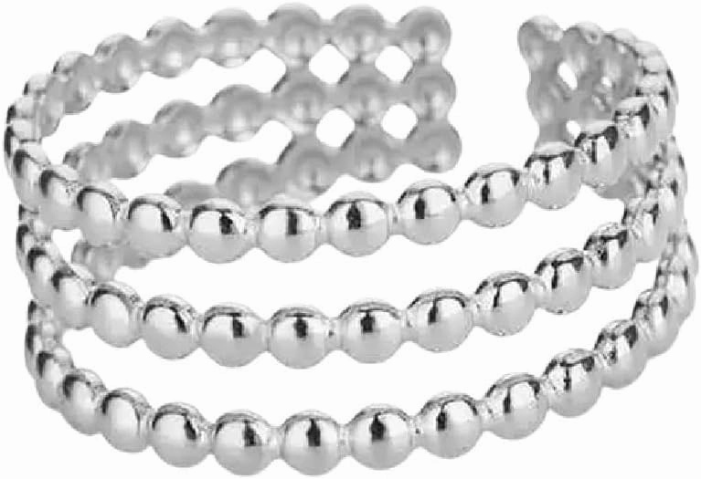 New 2026 Cute Multilayered Beads Chain Ring For Women Stainless Steel Gold Color Finger 2025 Trend Wedding Jewelry Gift Fashion Luxury Accessories Creative